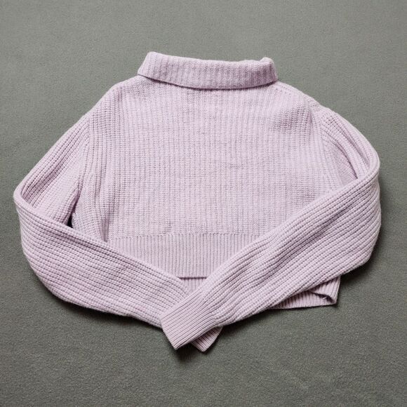 Aritzia Wilfred Free Harper Sweater Merino Wool Turtleneck Mauve Pink Sz XS - Picture 3 of 10